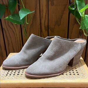 Steve Madden Taupe Suede Mules